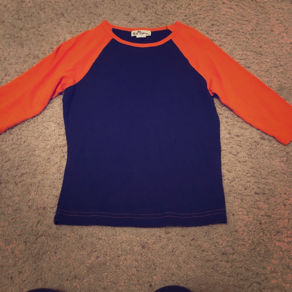 Blue and Orange Baseball Shirt